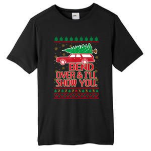 Bend Over And ILl Show You Christmas Couple Matching Family Tall Fusion ChromaSoft Performance T-Shirt