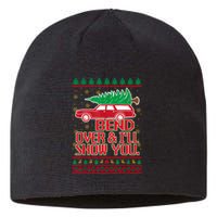 Bend Over And ILl Show You Christmas Couple Matching Family Sustainable Beanie