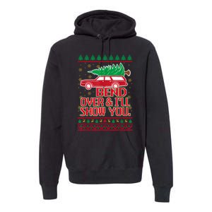 Bend Over And ILl Show You Christmas Couple Matching Family Premium Hoodie