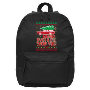 Bend Over And ILl Show You Christmas Couple Matching Family 16 in Basic Backpack