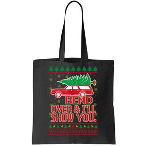 Bend Over And ILl Show You Christmas Couple Matching Family Tote Bag