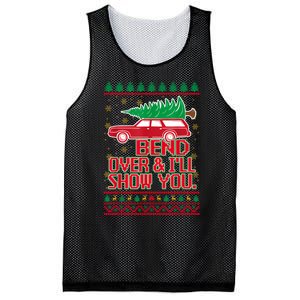 Bend Over And ILl Show You Christmas Couple Matching Family Mesh Reversible Basketball Jersey Tank