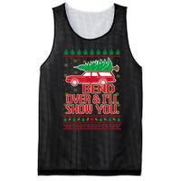 Bend Over And ILl Show You Christmas Couple Matching Family Mesh Reversible Basketball Jersey Tank