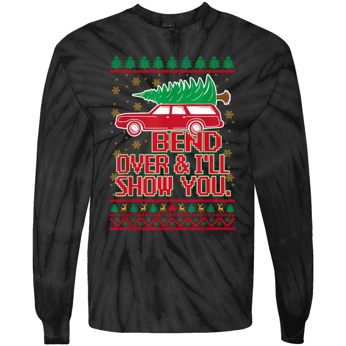 Bend Over And ILl Show You Christmas Couple Matching Family Tie-Dye Long Sleeve Shirt