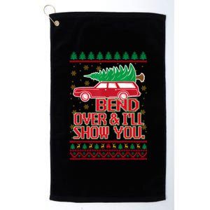 Bend Over And ILl Show You Christmas Couple Matching Family Platinum Collection Golf Towel