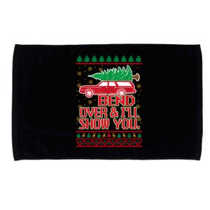 Bend Over And ILl Show You Christmas Couple Matching Family Microfiber Hand Towel