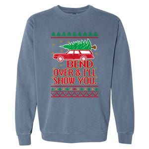 Bend Over And ILl Show You Christmas Couple Matching Family Garment-Dyed Sweatshirt