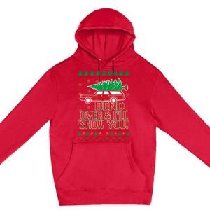 Bend Over And ILl Show You Christmas Couple Matching Family Premium Pullover Hoodie