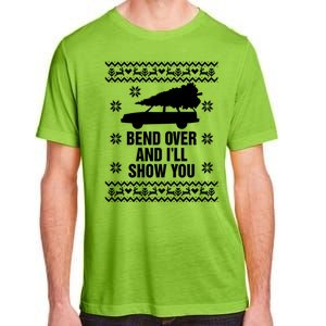 Bend Over And ILl Show You Christmas Couple Matching Family Adult ChromaSoft Performance T-Shirt