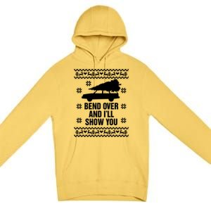 Bend Over And ILl Show You Christmas Couple Matching Family Premium Pullover Hoodie