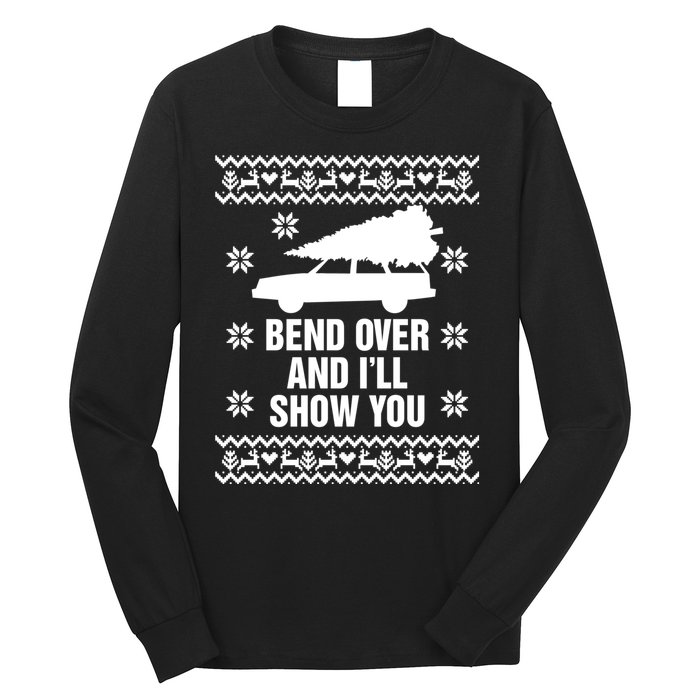 Bend Over And ILl Show You Christmas Couple Matching Family Long Sleeve Shirt