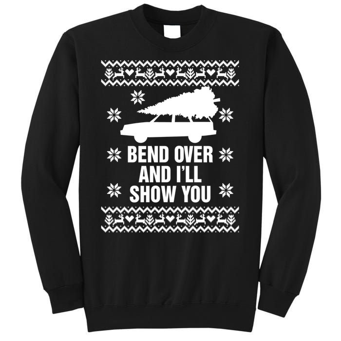 Bend Over And ILl Show You Christmas Couple Matching Family Sweatshirt