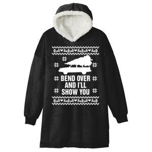 Bend Over And ILl Show You Christmas Couple Matching Family Hooded Wearable Blanket