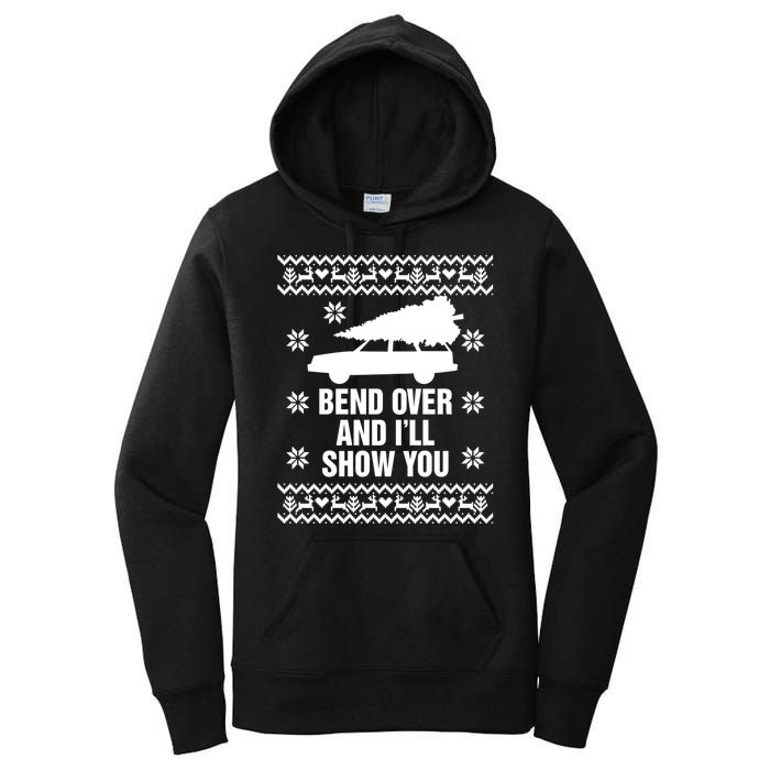 Bend Over And ILl Show You Christmas Couple Matching Family Women's Pullover Hoodie