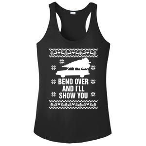 Bend Over And ILl Show You Christmas Couple Matching Family Ladies PosiCharge Competitor Racerback Tank