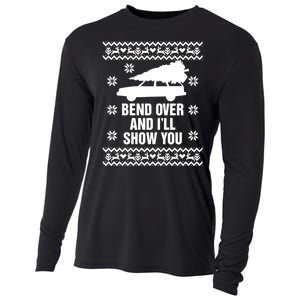 Bend Over And ILl Show You Christmas Couple Matching Family Cooling Performance Long Sleeve Crew