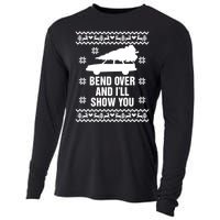 Bend Over And ILl Show You Christmas Couple Matching Family Cooling Performance Long Sleeve Crew