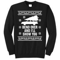 Bend Over And ILl Show You Christmas Couple Matching Family Tall Sweatshirt