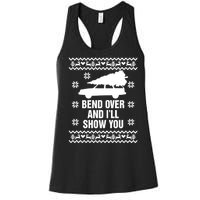 Bend Over And ILl Show You Christmas Couple Matching Family Women's Racerback Tank