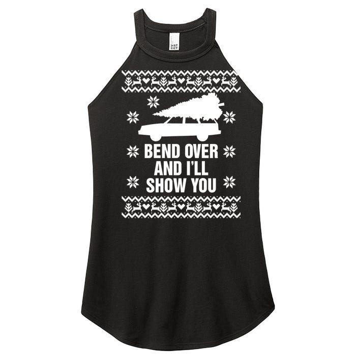 Bend Over And ILl Show You Christmas Couple Matching Family Women's Perfect Tri Rocker Tank