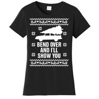 Bend Over And ILl Show You Christmas Couple Matching Family Women's T-Shirt