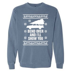 Bend Over And ILl Show You Christmas Couple Matching Family Garment-Dyed Sweatshirt