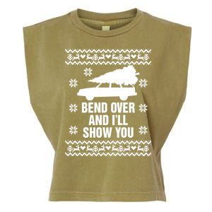 Bend Over And ILl Show You Christmas Couple Matching Family Garment-Dyed Women's Muscle Tee