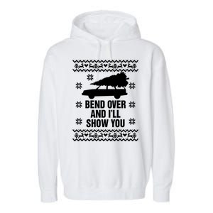 Bend Over And ILl Show You Christmas Couple Matching Family Garment-Dyed Fleece Hoodie