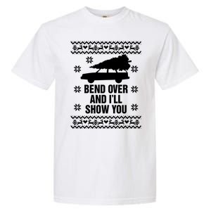 Bend Over And ILl Show You Christmas Couple Matching Family Garment-Dyed Heavyweight T-Shirt