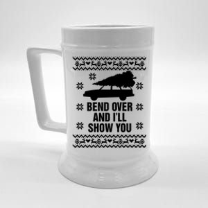 Bend Over And ILl Show You Christmas Couple Matching Family Beer Stein