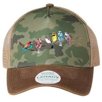 Birds On A Branch Birding Bird Watching Bird Watcher Legacy Tie Dye Trucker Hat