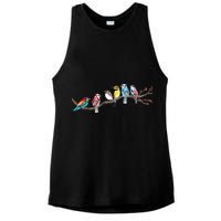 Birds On A Branch Birding Bird Watching Bird Watcher Ladies PosiCharge Tri-Blend Wicking Tank