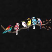 Birds On A Branch Birding Bird Watching Bird Watcher Ladies PosiCharge Tri-Blend Wicking Tank