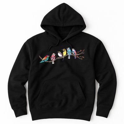 Birds On A Branch Birding Bird Watching Bird Watcher Hoodie