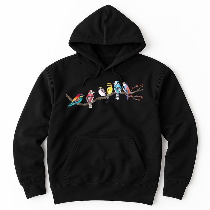 Birds On A Branch Birding Bird Watching Bird Watcher Hoodie