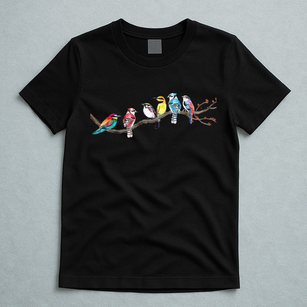 Birds On A Branch Birding Bird Watching Bird Watcher T-Shirt
