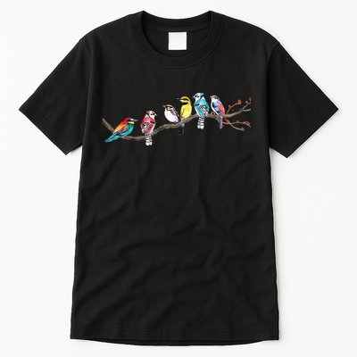 Birds On A Branch Birding Bird Watching Bird Watcher Tall T-Shirt