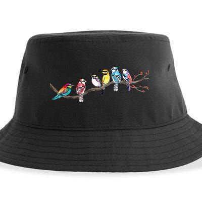 Birds On A Branch Birding Bird Watching Bird Watcher Sustainable Bucket Hat