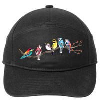 Birds On A Branch Birding Bird Watching Bird Watcher 7-Panel Snapback Hat