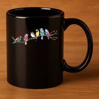 Birds On A Branch Birding Bird Watching Bird Watcher 11oz C Handle Ceramic Mug