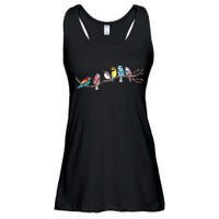 Birds On A Branch Birding Bird Watching Bird Watcher Ladies Essential Flowy Tank