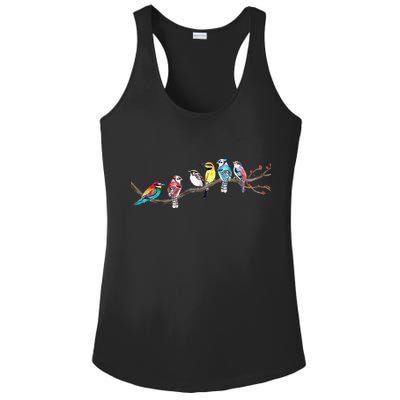 Birds On A Branch Birding Bird Watching Bird Watcher Ladies PosiCharge Competitor Racerback Tank