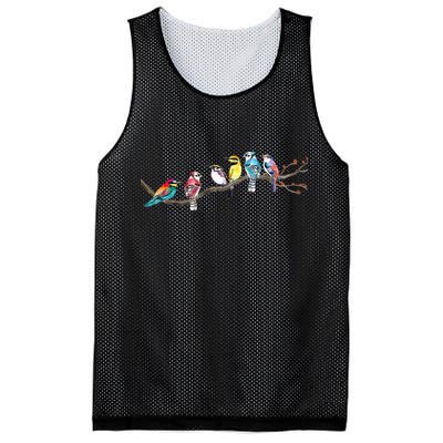 Birds On A Branch Birding Bird Watching Bird Watcher Mesh Reversible Basketball Jersey Tank