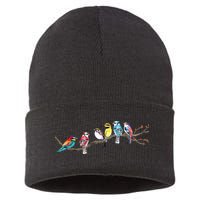 Birds On A Branch Birding Bird Watching Bird Watcher Sustainable Knit Beanie