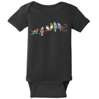 Birds On A Branch Birding Bird Watching Bird Watcher Baby Bodysuit
