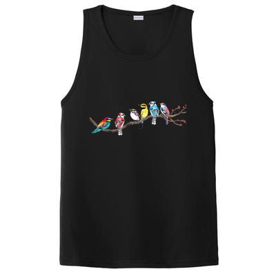 Birds On A Branch Birding Bird Watching Bird Watcher PosiCharge Competitor Tank