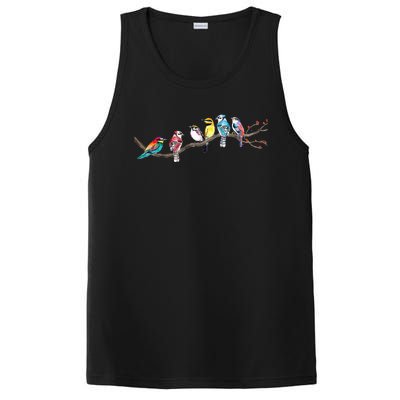 Birds On A Branch Birding Bird Watching Bird Watcher PosiCharge Competitor Tank