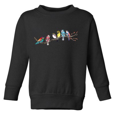 Birds On A Branch Birding Bird Watching Bird Watcher Toddler Sweatshirt