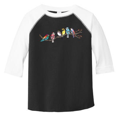 Birds On A Branch Birding Bird Watching Bird Watcher Toddler Fine Jersey T-Shirt