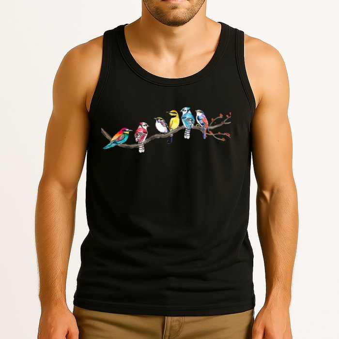Birds On A Branch Birding Bird Watching Bird Watcher Tank Top
